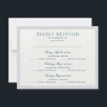 Cartons Réponse Classic Romantic Cotswolds Winter Blue Multi Event<br><div class="desc">Elégant Blue Florals Faux Papier artisanal Romantique Cotswolds Winter Florals Wedding Carte RSVP Ce design fait partie d'une collection; Contactez-moi si vous avez besoin d'aide pour trouver des modèles ou des produits correspondants; Également disponible en couleurs alternatives ***ce design fait partie d'une collection*** _____________________________________________________________________________________________________________________________ et personnalisable par vous le client...</div>