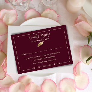 Cartons Réponse Classique & Élégant I Rose bulgare I Mariage