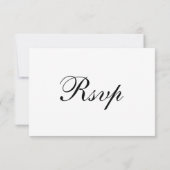 Cartons Réponse Classique Formel Noir et Blanc | Mariage Code QR (Dos)