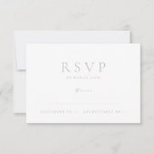 Cartons Réponse Classique gris clair Élégant Mariage de style mode (Devant)