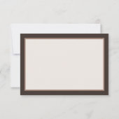 Cartons Réponse Classique Luxe | Mariage QR Code Brun Neutre (Dos)