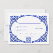 Cartons Réponse 💙🍋Classique simple QR Azul & Limone Romance (Dos)