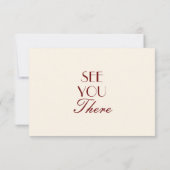 Cartons Réponse Classy Burgundy Cream Old Money QR Code Wedding (Dos)