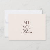 Cartons Réponse Classy Chocolate Brown Old Money QR Code Wedding (Dos)