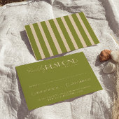 Cartons Réponse Classy Moss Green Old Money Fancy Wedding