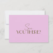 Cartons Réponse Classy Pink Grassland Old Money QR Code Wedding (Dos)