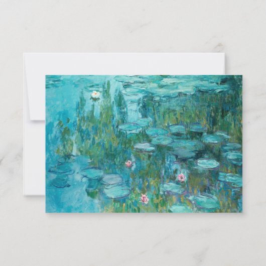 Cartons Réponse Claude Monet Water Lilies Mariage (Dos)