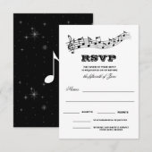 Cartons Réponse Clavier de musiciens créatifs Mariage  (Devant / Derrière)