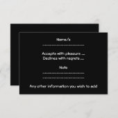 Cartons Réponse Clé d'or sur noir. (Devant / Derrière)