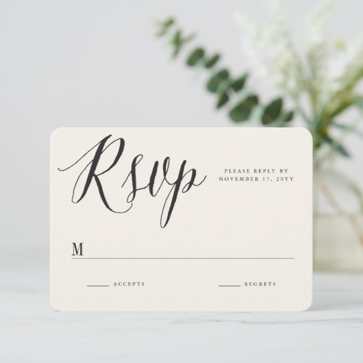 Cartons Réponse Clé grecque classique Calligraphie Script Mariage  (Debout devant)