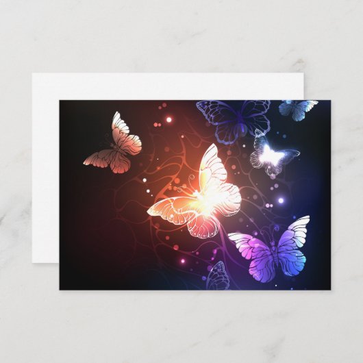 Cartons Réponse Clowing Night Butterflies (Devant / Derrière)