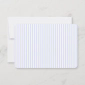 Cartons Réponse Coastal Chic Bleu & Blanc Striped Wavy Mariage (Dos)