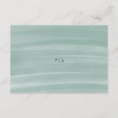 Cartons Réponse Coastal Chic Muted Green QR Code élégant mariage (Dos)