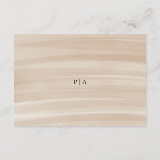 Cartons Réponse Coastal Chic Sandy Neutral QR Code élégant Mariage (Dos)