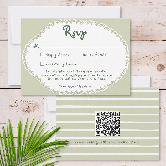Cartons Réponse Coastal Chic Sun Palm Tree Wedding