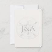 Cartons Réponse Coastal Sand Dollar Wedding  (Dos)