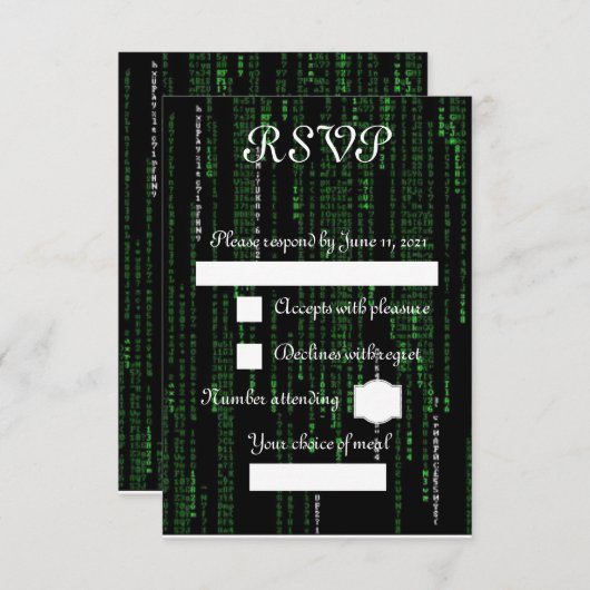 Cartons Réponse Code matrice (Devant / Derrière)