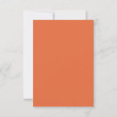 Cartons Réponse Code QR à carreaux orange rétro pour mariage (Dos)