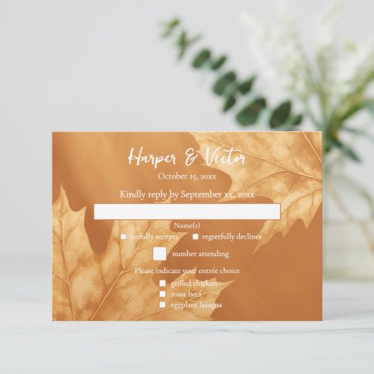 Cartons Réponse Code QR citrouille Maple feuille accent (Debout devant)