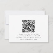 Cartons Réponse Code QR de choix de repas noir blanc classique de (Dos)