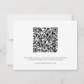 Cartons Réponse Code QR de choix de repas noir et blanc moderne et (Dos)