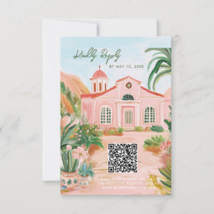 Cartons Réponse Code QR de destination rose Mexique