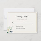 Cartons Réponse Code QR de la flore blanche élégante (Devant)