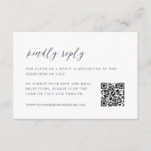 Cartons Réponse Code QR de la marine côtière et du Mariage blanc (Devant)