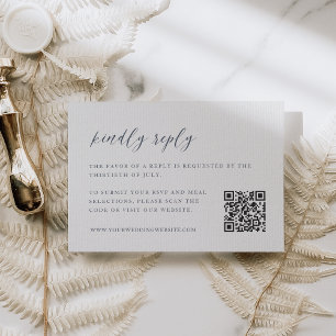 Cartons Réponse Code QR de la marine côtière et du Mariage blanc