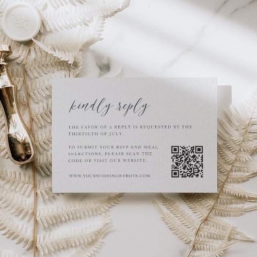 Cartons Réponse Code QR de la marine côtière et du Mariage blanc