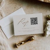 Cartons Réponse Code QR de mariage à la calligraphie moderne ivoir