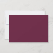 Cartons Réponse Code QR de mariage à la cranberry avec écriture ma (Dos)