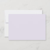 Cartons Réponse Code QR de mariage à typographie moderne lilas (Dos)