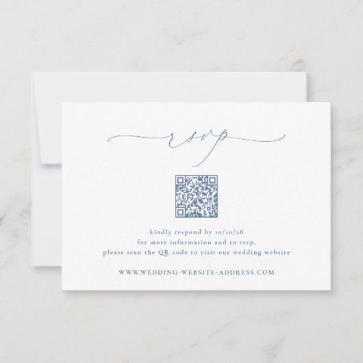 Cartons Réponse Code QR de mariage BRUNSWICK (Devant)