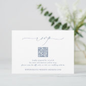 Cartons Réponse Code QR de mariage BRUNSWICK (Debout devant)