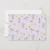 Cartons Réponse Code QR de mariage champ de fleurs sauvages de pri (Dos)