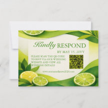 Code QR de mariage Citron Vert et Verdure
