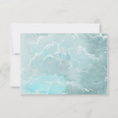 Cartons Réponse Code QR de mariage de destination de rivage de pla (Dos)