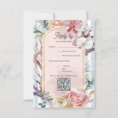 Cartons Réponse Code QR de mariage de destination pour l'orchidée (Dos)