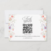 Cartons Réponse Code QR de mariage de jardin floral de printemps a (Devant)