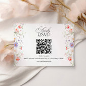 Cartons Réponse Code QR de mariage de jardin floral de printemps a