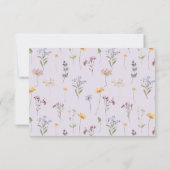 Cartons Réponse Code QR de mariage de pré de fleurs sauvages de pr (Dos)