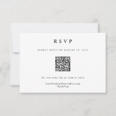 Cartons Réponse Code QR de mariage élégant simple classique modern (Devant)
