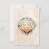 Cartons Réponse Code QR de mariage en sable de coquillages côtiers (Dos)