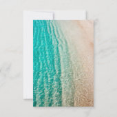 Cartons Réponse Code QR de mariage estival sur la plage océane (Dos)