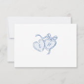 Cartons Réponse Code QR de mariage fantaisiste monogramme dessiné  (Dos)