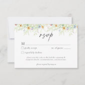 Cartons Réponse Code QR de mariage floral rustique de jardin de fl (Devant)