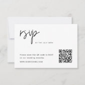 Cartons Réponse Code QR de mariage minimaliste moderne simple (Devant)