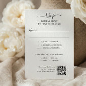 Cartons Réponse Code QR de mariage moderne script