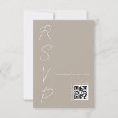 Cartons Réponse Code QR de mariage neutre moderne (Devant)
